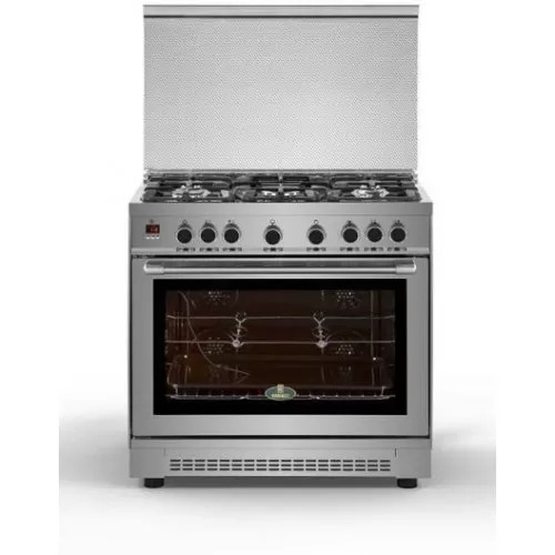 كريازي بوتجاز غاز انبوبة 5 شعلة 90*60 سم حوامل زهر ديجيتال مزود بأربع مراوح استانليس Oven 90FC9 SMART